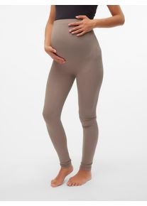 MAMALICIOUS Damen Umstandsleggings "MLTIA JEANNE LEGGING NOOS A.", grün, modisch, Gr. S, unifarben, Jersey, Obermaterial: 72% Nylon, 21% Polyamid, 7%