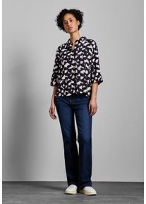 Street One Damen Hemdbluse, lila, casual, Gr. 38, bedruckt, Stoff, 100% Viskose, Blusen, aus softer Viskose
