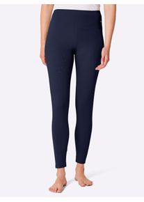 feel good Damen Leggings, Gr. 36, blau, 95% Baumwolle, 5% Elasthan, unifarben, Hosen