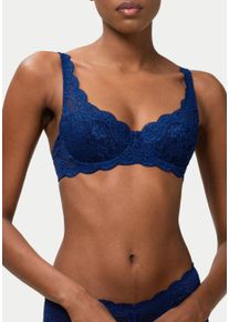 Triumph Damen Bügel-BH "Amourette 300 WHP X", Gr. 80, blau, Spitze, Obermaterial: 56% Polyamid, 19% Baumwolle, 17% Elasthan, 8% Polyester, unifarben,