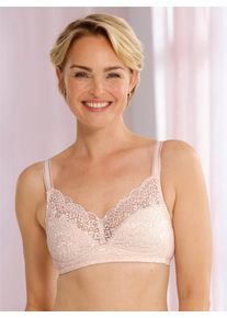 wäschepur WÄSCHEPUR Damen Bügelloser BH, Gr. 85, beige, 60% Baumwolle, 33% Polyamid, 7% Elasthan, BHs