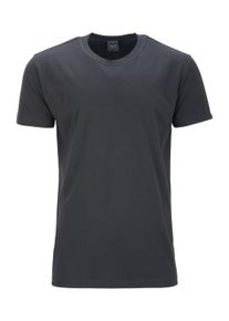 Herren T-Shirt, grau, casual, Gr. XXL, Ahorn Sportswear, unifarben, 100% Baumwolle, Shirts, im klassischen Basic-Look