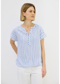 Cecil Damen Shirtblusedeep pastel blau, casual, Gr. XXL, gestreift, Stoff, 100% Viskose, Blusen