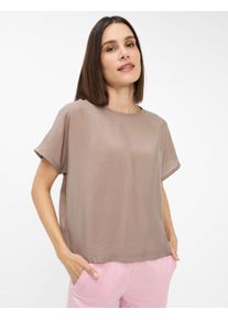 Brax Damen Kurzarmshirt "Style CARA", grau, Gr. 46, 47% Baumwolle, 47% Modal, 6% Elasthan, Shirts