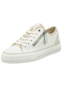 Mustang Shoes Damen Sneaker "Mustang Shoes Sneaker Lederimitat/Textil", Gr. 40, weiß, Lederimitat, Textil, casual, Schuhe