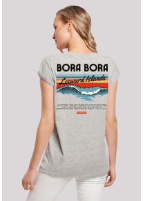 F4NT4STIC Damen T-Shirt "Bora Bora Leewards Island", grau, casual, Gr. XS, Obermaterial: 100% Baumwolle, Shirts, Print