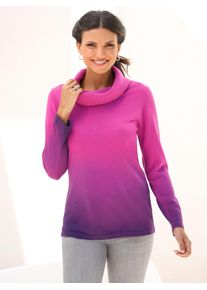 Classic Basics Damen Rollkragenpullover "Langarm-Pullover", rosa, Gr. 40, gemustert, mehrfarbig, 100% Polyacryl, Pullover