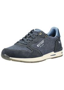 Mustang Shoes Herren Sneaker "Mustang Shoes Sneaker Lederimitat", Gr. 41, blau, Lederimitat, casual, Schuhe