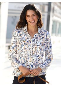 Inspirationen Damen Schlupfbluse, bunt, Gr. 44, geblümt, gemustert, mehrfarbig, Paisley, bedruckt, 100% Viskose, Blusen