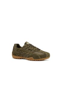 Geox Herren Schnürschuh "U SNAKE ORIGINAL", Gr. 47, grün, Veloursleder, Textil, casual, Schuhe, Schnürschuh, Freizeitschuh mit Geox Spezial Membrane