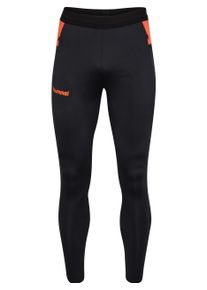 Hummel Herren Trainingshose "HMLBLAZE PRO TRAINING PANTS"schwarz, orange, sportlich, Gr. S, Obermaterial: 90% Polyester, 10% Elasthan, Hosen