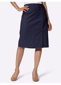 Casual Looks Damen Webrock, blau, Gr. 40, unifarben, 74% Viskose, 23% Polyamid, 3% Elasthan, Röcke