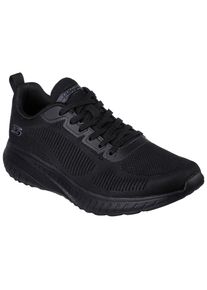 Skechers Herren Sneaker "BOBS SQUAD CHAOS", Gr. 45, schwarz, Textil, casual, Schuhe, im monochromen Look, Freizeitschuh, Halbschuh, Schnürschuh