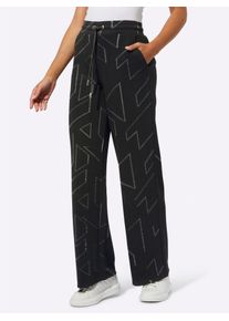 CRÉATION L CREATION L Damen Jerseyhose, schwarz, Gr. 36, unifarben, 66% Modal, 25% Polyester, 6% metallisierte Fasern, 3% Elasthan, Hosen