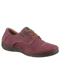 Josef Seibel Damen Schnürschuh "Fergey 41", Gr. 42, rot, Leder, casual, Schuhe, Freizeitschuh, Komfortschuh mit Wechselfußbett