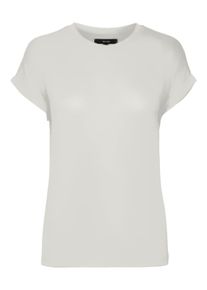 Véro Moda VERO MODA Damen Kurzarmpullover "VMBRIANNA SS O-NECK PULLOVER BOO REP"snow weiß detail:solid, modisch, Gr. XS, unifarben, Strick, Obermaterial: 58%