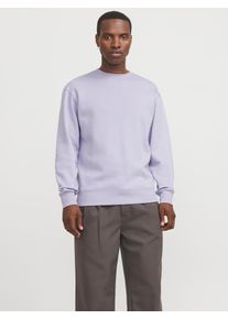 Jack & Jones JACK & JONES Herren Sweatshirt "JJESTAR BASIC SWEAT CREW NECK NOOS", lila, modisch, Gr. S, unifarben, angeraute Sweatware, Obermaterial: 70%