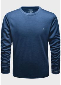 Schöffel SCHÖFFEL Damen Funktionsshirt "Ski Merino Sport Shirt 1/1 Arm M", blau, sportlich, Gr. M, Oberstoff: 43% Lyocell, 34% Wolle, 23% Nylon, Shirts