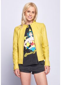 Maze Damen Lederjacke "Marcie", gelb, Gr. S, Obermaterial: 100% Lammleder / Futter: 100% Polyester, Jacken