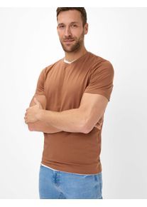 Brax Herren T-Shirt "Style TED", braun, Gr. XXL, 98% Baumwolle, 2% Elasthan, Shirts