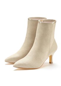 Lascana Damen Stiefelette, Gr. 39, beige, Obermaterial: 100% Lederimitat. Futter: 100% Textilmaterial. Decksohle: 100% Lederimitat. Laufsohle: 100%