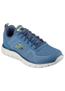 Skechers Herren Slip-On Sneaker "TRACK-LESHUR", Gr. 47,5, blau, Textil, Lederimitat, sportlich, Schuhe, Freizeitschuh, Trainingsschuh, Schlupfschuh