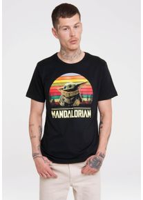 logoshirt Herren T-Shirt "Star Wars – Baby Yoda", schwarz, casual, Gr. XL, bedruckt, 100% Baumwolle, Shirts, mit lizenziertem Print