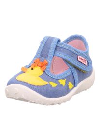 Superfit Kinder Hausschuh "SPOTTY WMS: mittel", Gr. 25hellblau ente, Polyester, Baumwolle, klassisch, Schuhe, Ballerina mit Klettverschluss,
