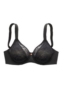 Nuance Damen Minimizer-BH, Gr. 75, schwarz, Microtouch, Obermaterial: 85% Polyamid, 15% Elasthan, feminin, BHs, mit Bügel und leicht wattierten