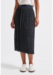 Street One Damen Plisseerockdeepwater blau, casual, Gr. 36, bedruckt, Stoff, 95% Polyester, 5% Elasthan, Röcke, mit allover Print