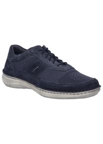 Josef Seibel Herren Schnürschuh "New Anvers 12", Gr. 46, blau, Leder, Textil, casual, Schuhe, Komfortschuh, Sneaker, Halbschuh in Weite K (sehr weit)