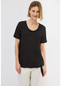 Cecil Damen Shirtbluse, schwarz, casual, Gr. XL, unifarben, Stoff, 100% Viskose, Blusen