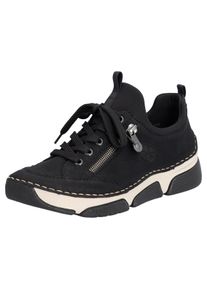 Rieker Damen Slip-On Sneaker, Gr. 39, schwarz, Nubuklederimitat, Textil, sportlich, Schuhe, Schlupfschuh, Halbschuh, Freizeitschuh mit weicher