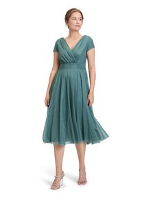 Vera Mont Damen Cocktailkleid "Vera Mont Cocktailkleid im Glitzer-Look", grün, elegant, Gr. 40, Netz, Obermaterial: 100% Polyester. Futter: 100%