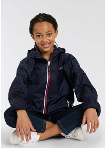 CMP Kinder Regenjacke "KID JACKET RAIN FIX HOOD", blau, sportlich, Gr. 128, Obermaterial: 100% Polyamid, Jacken, für Kinder
