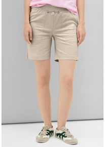 Cecil Damen Shorts, beige, casual, Gr. XXL, unifarben, Web, Stoff, 66% Baumwolle, 30% Polyester, 4% Elasthan, Hosen, Middle Waist