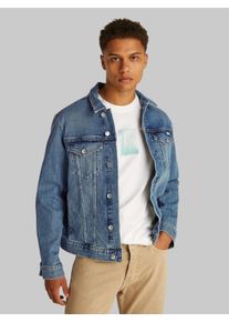 Herren Jeansjacke "SLIM DENIM JACKET", blau, casual, Gr. M, Calvin Klein Jeans, unifarben, Denim/Jeans, Obermaterial: 99% Baumwolle, 1% Elasthan,