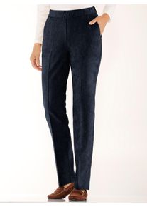 Classic Basics Damen Cordhose, blau, Gr. 38, unifarben, 85% Polyester, 12% Polyamid, 3% Elasthan, Hosen