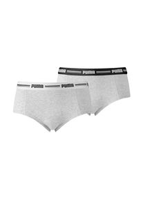 Puma Damen Panty "Puma WOMEN MINI SHORT 2P", Gr. S, grau, Jersey, Obermaterial: 57% Baumwolle, 38% Modal, 5% Elasthan, Unterhosen, schmaler