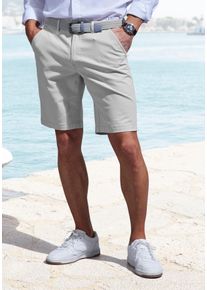 John Devin Herren Chinoshorts "regular-fit", grau, klassisch, Gr. 32, unifarben, Web, Obermaterial: 98% Baumwolle, 2% Elasthan, Hosen, Shorts aus