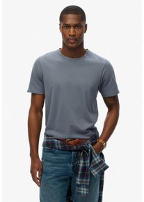 Superdry Herren Rundhalsshirt "CLASSIC ESSENTIAL TEE", blau, modisch, Gr. XXXL, unifarben, Single Jersey, Obermaterial: 100% Baumwolle, Shirts