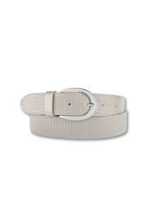 Bernd Götz BERND GÖTZ Damen Ledergürtel, beige, modisch, Gr. 100, unifarben, glänzend, Rindsleder, Gürtel, mit Streifenmuster