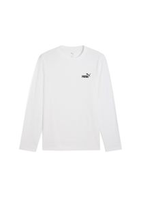Puma Herren T-Shirt "Essentials No. 1 Logo Langarmshirt Herren", weiß, Gr. XXL, clean, Obermaterial: 100% Baumwolle; Rippe: 20% Polyester, 80%