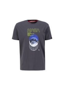 Herren T-Shirt "Alpha Industries Men - T-Shirts NASA Orbit T-Shirt", grau, Gr. L, Alpha Industries, Obermaterial: 100% Baumwolle, Shirts