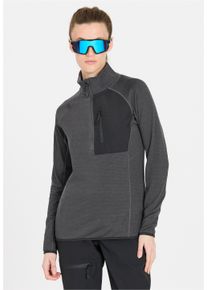 WHISTLER Damen Fleeceshirt "Helge", grau, sportlich, Gr. 50, unifarben, 95% Polyester, 5% Elasthan, Shirts, mit praktischer Brusttasche