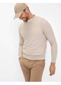 Brax Herren Rundhalspullover "Style RICK", beige, Gr. XXL, 44% Baumwolle, 36% Leinen, 20% Polyester, Pullover