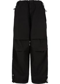 Urban Classics Damen Stoffhose "Urban Classics Damen Ladies Cotton Parachute Pants", schwarz, Gr. XXL, unifarben, 100% Baumwolle, Hosen