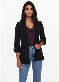 Only Damen Kurzblazer "ONLKAYLE-ORLEEN 3/4 BLAZER TLR NOOS", schwarz, modisch, Gr. 42, unifarben, Web, Obermaterial: 92% Polyester, 8% Elasthan,