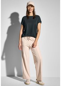 Cecil Damen T-Shirtslate khaki, Basic, Gr. XXL, unifarben, Web, Stoff, 50% Baumwolle, 50% Modal, Shirts, mit Tunnelzug am Saum