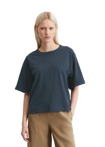 Marc O'Polo MARC O'POLO Damen T-Shirt "aus Organic Cotton-Hanf-Mix"muted blau, Basic, Gr. L, unifarben, Obermaterial: 70% Baumwolle, 30% Hanf, Shirts